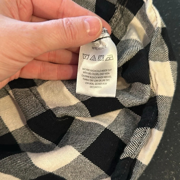 WRANGLER 100% Cotton Black and Tan Flannel Shirt with pearl snaps Size Large - Picture 6 of 7